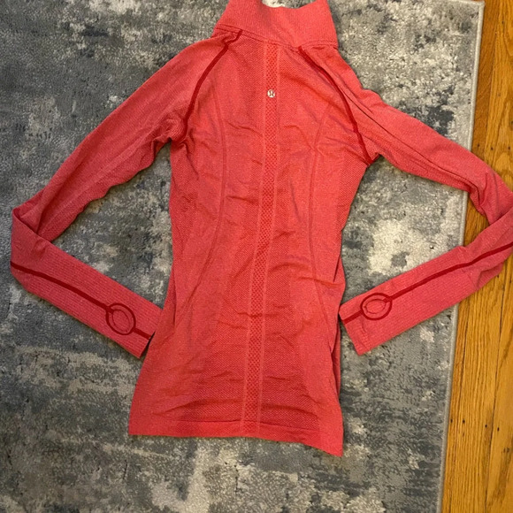 Lululemon Run: Swiftly Tech 1/2 Zip, Sun-washed Redish Pink, SZ 4 - Picture 2 of 5